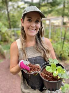 woman gardening